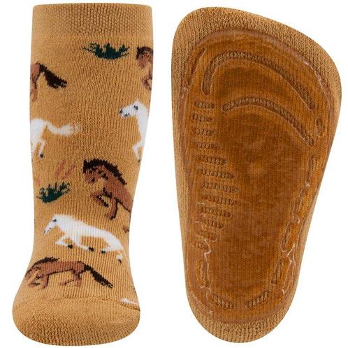 Antislipsokken Beige met Paarden - 18/19 NIEUW, Kinderen en Baby's, Babykleding | Schoentjes en Sokjes, Meisje, Nieuw, Ophalen of Verzenden