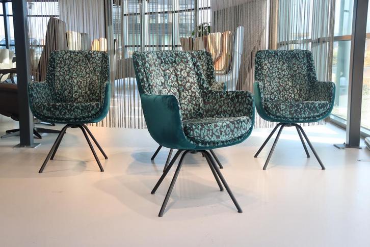 4x eetkamerstoel Gealux Francisco/Miami met dekje Draai Stof, Huis en Inrichting, Stoelen, Vier, Nieuw, Stof, Ophalen of Verzenden