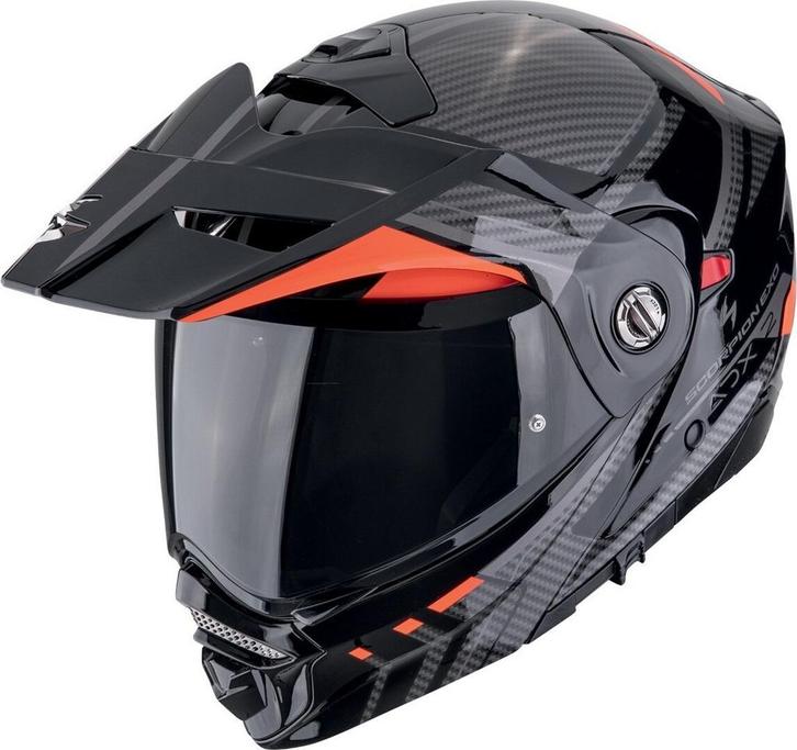 Scorpion ADX-2 Lewis Zwart Rood Systeemhelm, Motoren, Kleding | Motorhelmen, XXL, Nieuw met kaartje, Overige merken, Offroadhelm