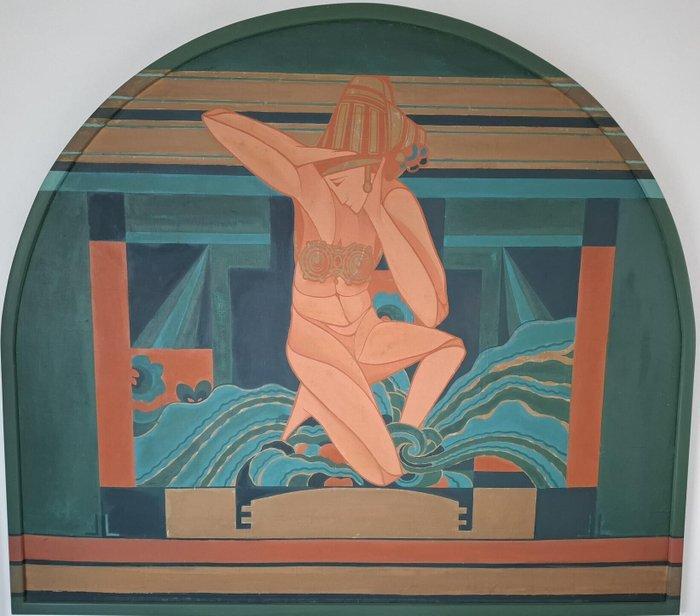 In de stijl van Juffermans / Gidding - Compositie met dame -, Antiek en Kunst, Kunst | Designobjecten