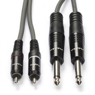 Tulp naar 2x jack 6.35 mm kabel | Nedis | 5 meter, Audio, Tv en Foto, Audiokabels en Televisiekabels, Nieuw, Verzenden