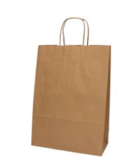 Draagtassen papier kraft 220x100x320, Diversen, Cadeauverpakkingen, Nieuw