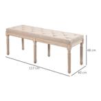TRUUSK Gestoffeerde Bank Vintage 117x40x48cm Zitbank Bedbank, Huis en Inrichting, Verzenden, Nieuw