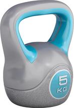 Kettlebell 5 kg - Kunststof - Grijs - Gorilla Sports, Verzenden, Zo goed als nieuw