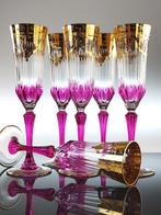 Champagne fluitje (6) - 24 kt goud - Met de hand