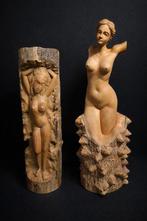 Twee Balinese dames - Beeld - Indonesië (Zonder, Antiek en Kunst