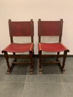 Stoel (2) - Hout, Leder