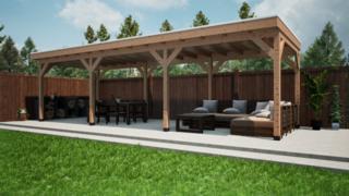 Douglas overkapping met overstek 300*900cm Verando, Tuin en Terras, Overkappingen