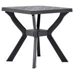vidaXL Bistrotafel 70x70x72 cm kunststof antraciet, Tuin en Terras, Tuintafels, Verzenden, Nieuw, Kunststof