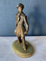 Beeld, Imposante jonge man - 27.5 cm - Brons, Onyx