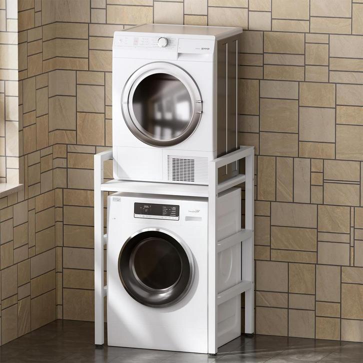 Wasmachine kast - Wasmachine ombouw - 73x64x110 - Wit - MSFE, Huis en Inrichting, Woonaccessoires | Overige, Zo goed als nieuw