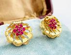 Oorbellen - 18 karaat Geel goud Robijn, Sieraden, Tassen en Uiterlijk, Oorbellen, Nieuw