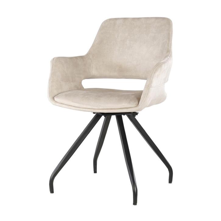 Capp Beige Velvet-30992, Huis en Inrichting, Stoelen, Ophalen of Verzenden