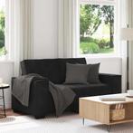 vidaXL Tweezitsbank 120 cm fluweel zwart, Huis en Inrichting, Banken | Bankstellen, Verzenden, Nieuw, Tweepersoons, Stof