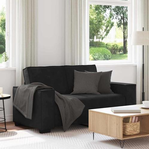 vidaXL Tweezitsbank 120 cm fluweel zwart, Huis en Inrichting, Banken | Bankstellen, Nieuw, Stof, Tweepersoons, Verzenden