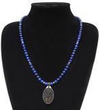 Lapis lazuli - Collier - Medaille - Aartsengel Michael -, Antiek en Kunst