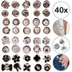 Fako Bijoux® - 40x Pin Broche Mini - Steek Pin Knopen Set -, Sieraden, Tassen en Uiterlijk, Broches, Nieuw, Verzenden