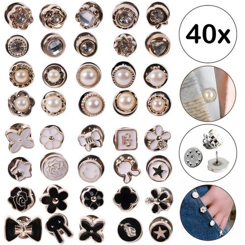 Fako Bijoux® - 40x Pin Broche Mini - Steek Pin Knopen Set -, Sieraden, Tassen en Uiterlijk, Broches, Verzenden