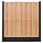 Hout&Beton schutting zwart Douglas recht 15L 197x200, Tuin en Terras, Verzenden, Nieuw