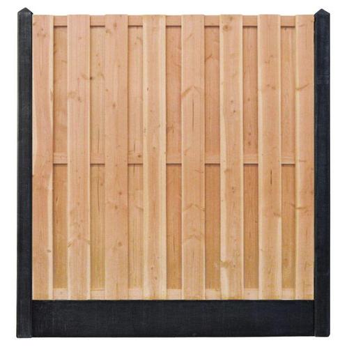 Hout&Beton schutting zwart Douglas recht 15L 197x200, Tuin en Terras, Schuttingen, Nieuw, Verzenden