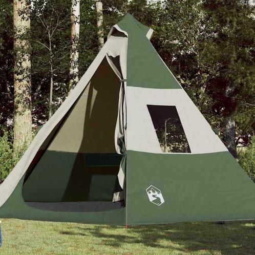 vidaXL Tipitent 7-persoons waterdicht groen, Caravans en Kamperen, Tenten, Nieuw, tot en met 2, Verzenden