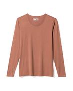 HEMA Dames temptech T-shirt lange mouw middenbruin, Kleding | Dames, Verzenden, Nieuw