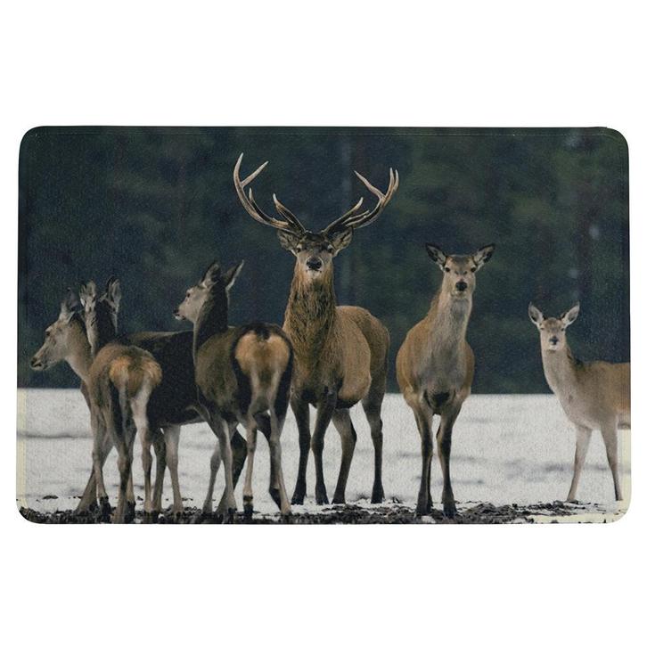 deurmat sneeuw roedel herten 75x50cm, Tuin en Terras, Deurmatten, Verzenden