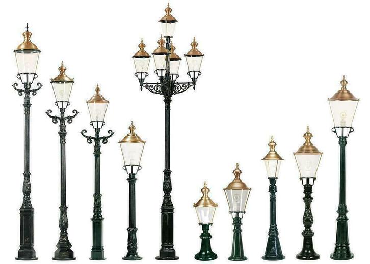 Straatlantaarns Buitenlantaarn Staande Gietijzer Oudhollands, Tuin en Terras, Buitenverlichting, Led, Minder dan 50 watt, Nieuw