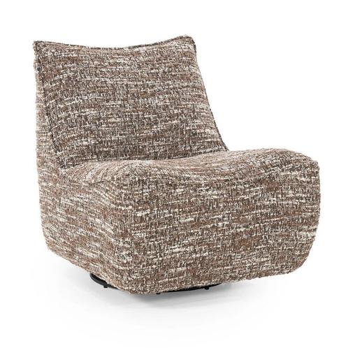 *WOONWINKEL* Eleonora Loys Draaibare Lounge Fauteuil Bruin, Huis en Inrichting, Fauteuils, Nieuw, Metaal, Verzenden