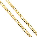Gouden Figaro schakel ketting | 44,5 cm, Sieraden, Tassen en Uiterlijk, Kettingen, Ophalen of Verzenden, Gebruikt, Overige kleuren