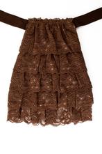 Jabot Kanten Kraag Bruin Donkerbruin Klassiek Vintage Victor, Ophalen of Verzenden, Nieuw, Overige maten, Carnaval