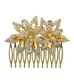 Sierkam Bloemen Fantasie Strass Steentjes Goud, Nieuw