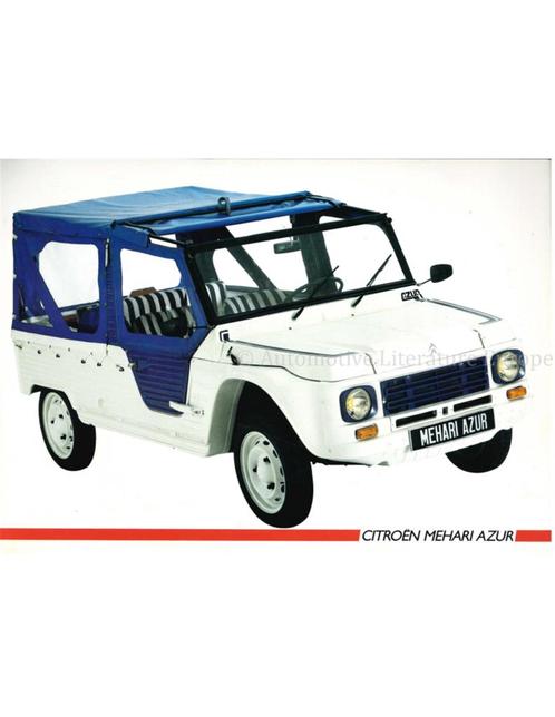 1986 CITROEN MEHARI AZUR LEAFLET FRANS, Boeken, Auto's | Folders en Tijdschriften