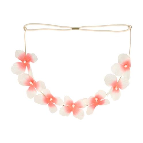 Haarband Metaaldraad Bloemen Kroon – Wit & Oranje, Sieraden, Tassen en Uiterlijk, Uiterlijk | Haarverzorging