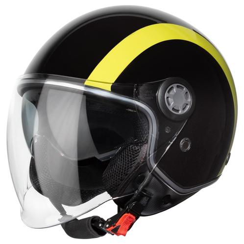 VINZ Jungbu - Geel, Motoren, Kleding | Motorhelmen, XXL, Jethelm, Verzenden