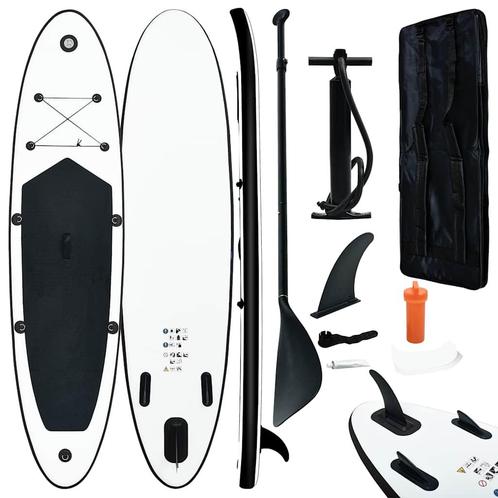 vidaXL Stand Up Paddleboardset opblaasbaar zwart en wit, Watersport en Boten, Suppen, Nieuw, Verzenden