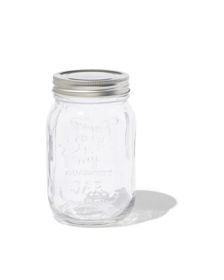 HEMA Glazen pot 0.5L 2e halve prijs, Huis en Inrichting, Keuken | Potten en Pannen, Nieuw, Verzenden