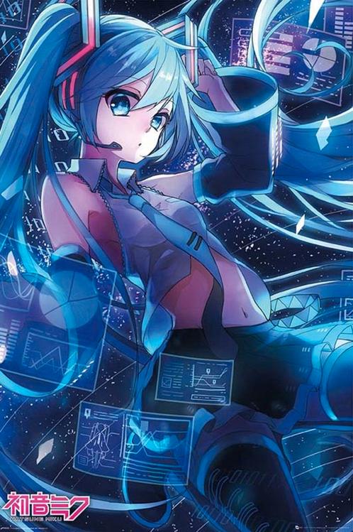 Poster Hatsune Miku Screen 61x91,5cm, Verzamelen, Posters, Nieuw, A1 t/m A3, Verzenden