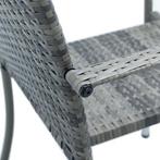 2dekans | Polyrotan Tuinstoelen Yoro - 4-delig - Grijs -, Huis en Inrichting, Ophalen of Verzenden, Gebruikt, Grijs