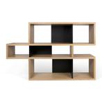 *WOONWINKEL* TemaHome London Lage Design Boekenkast Eiken-zw, Verzenden, Nieuw