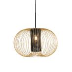 Design hanglamp goud met zwart 60 cm - Marnie, Nieuw, Overige materialen, Design, 75 cm of meer