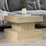 vidaXL Salontafel met LED-verlichting 50x50x40 cm sonoma, Huis en Inrichting, Verzenden, Nieuw, Overige houtsoorten, 50 tot 100 cm
