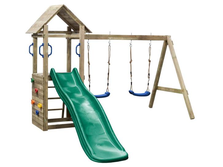 Houten Speeltoestel Maria met groene glijbaan, Kinderen en Baby's, Speelgoed | Overig, Nieuw, Ophalen of Verzenden