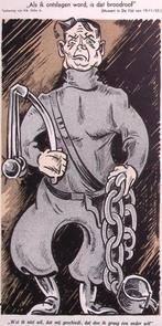 Spotprent over Anton Mussert (lijst optie, Lithos), Antiek en Kunst, Verzenden