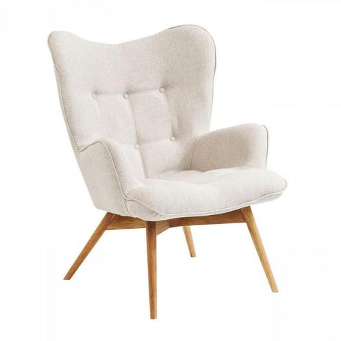 *WOONWINKEL* Kare Design Vicky Oorfauteuil Retro Design Natu, Huis en Inrichting, Fauteuils, Nieuw, Stof, Verzenden