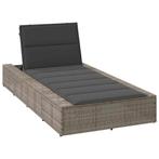 vidaXL Ligbed met zwevend kussen poly rattan grijs, Verzenden, Nieuw
