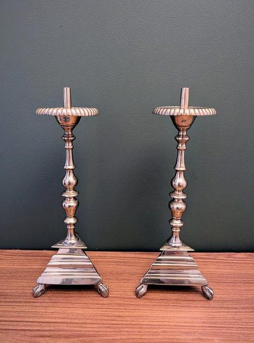 Taperstick (kleine blaker met een dunne pijp) (2) - Verguld, Antiek en Kunst, Kunst | Niet-Westerse kunst
