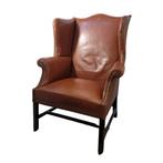 Fauteuil - Hout, Leder