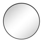 Spiegel Concave 80 x 80 cm Zwart Badkamer Spiegel Rond, Verzenden, Nieuw, Overige typen