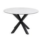 *WOONWINKEL* Ronde Eettafel Wit Marmer Keramiek, Huis en Inrichting, Tafels | Eettafels, Verzenden, Nieuw